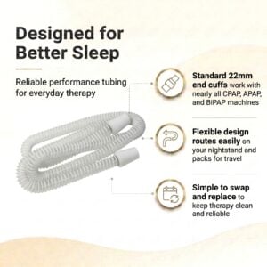 Respironics Pure White 6 Foot Performance CPAP/BiPAP 19mm Diameter Tubing with 22mm Ends